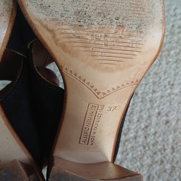 Alberto Fermani Black suede Leather Heels size 37 - Picture 13 of 15